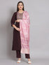 Purple Silk Blend Pant Suit 192059
